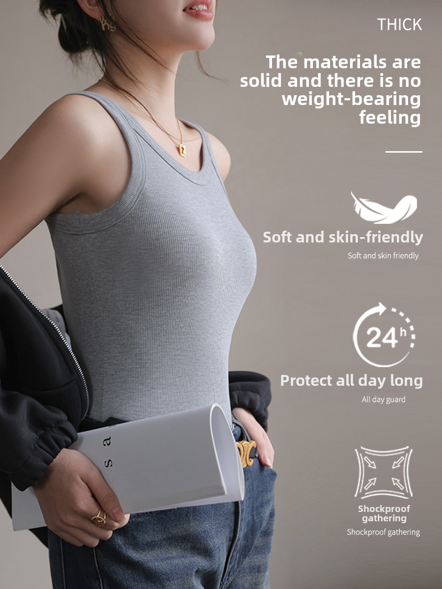 2025 Summer Women Strappy Tank - T Shirt Bra Seamless 评论和价格