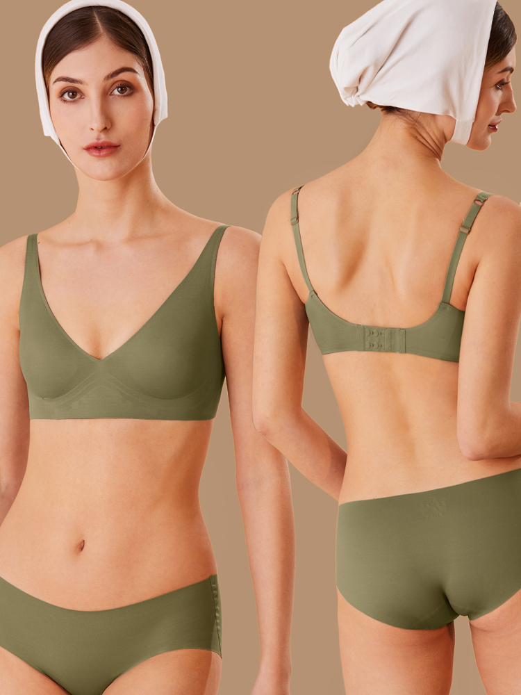 FINETOO One-piece Seamless Bra - Mastectomy Bra Pocket 评论和价格