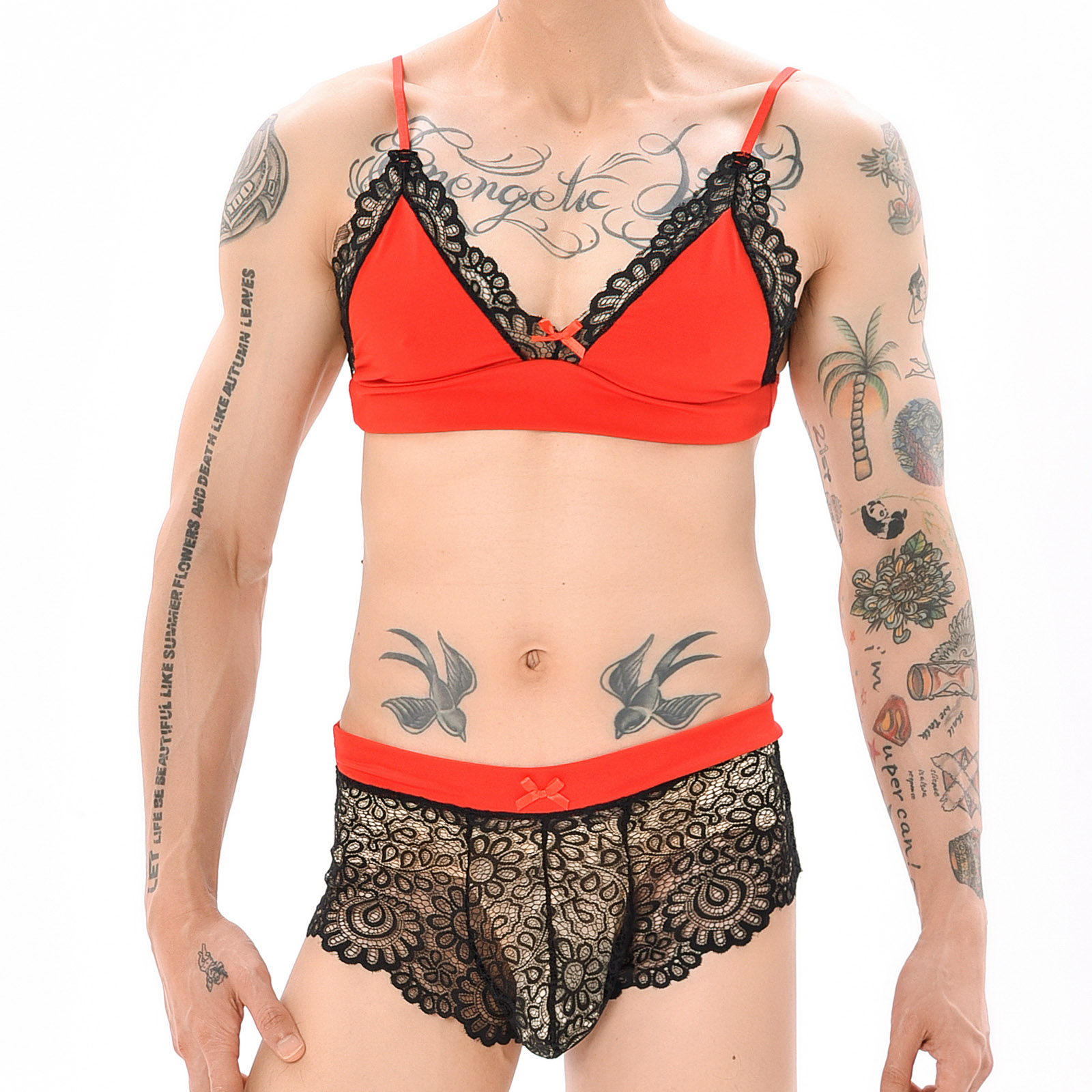 Men Sexy Crossdressing Erotic  - Sheer Mesh Bra 评论和价格