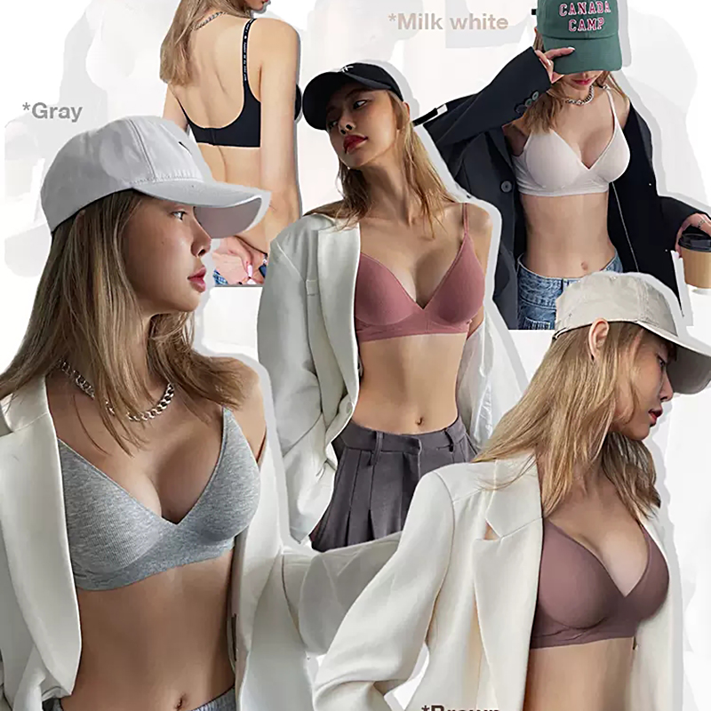 FINETOO 3/5Pcs/set Women Wirel - Mastectomy Bra Pocket 评论和价格